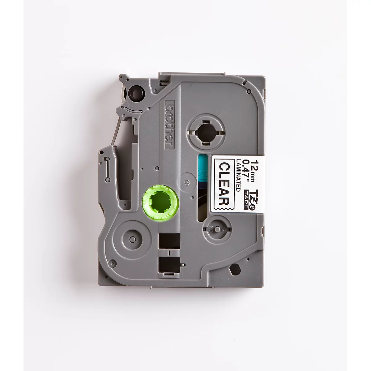 Cassette de ruban pour titreuses TZe-131 Brother, 12 mm de largeur, incolore/noir