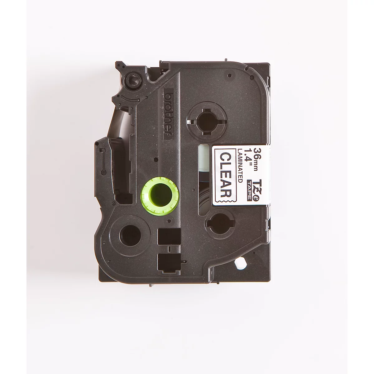 Cassette de ruban pour titreuses TZe-161 Brother, 36 mm, incolore/noir