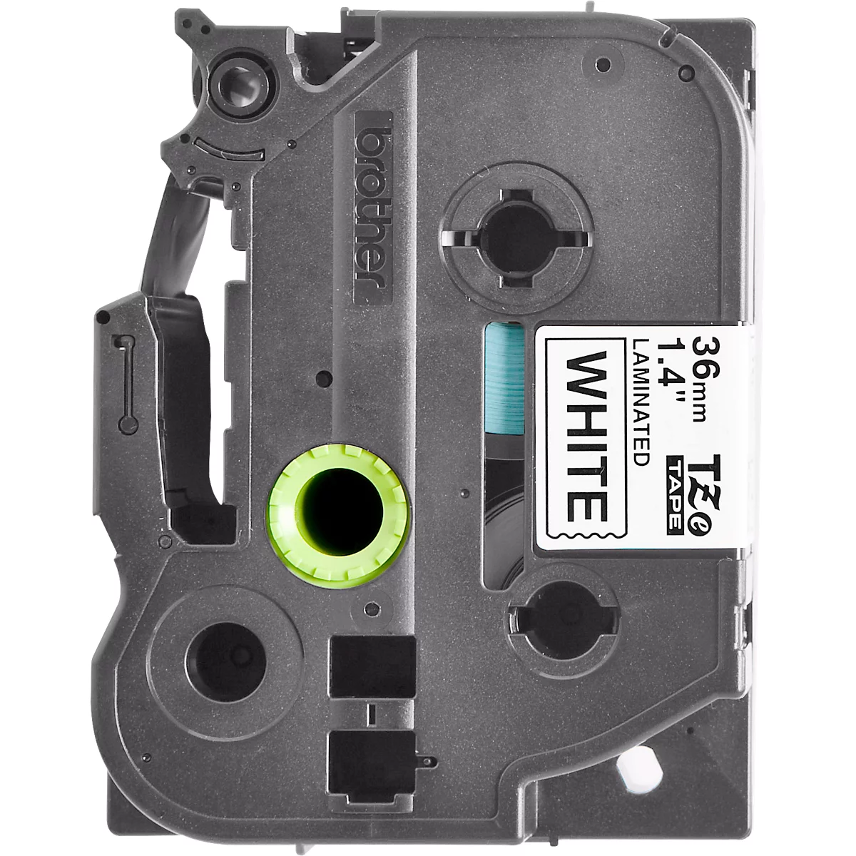 Cassette de ruban pour titreuses TZe-261 Brother, 36 mm, blanc/noir