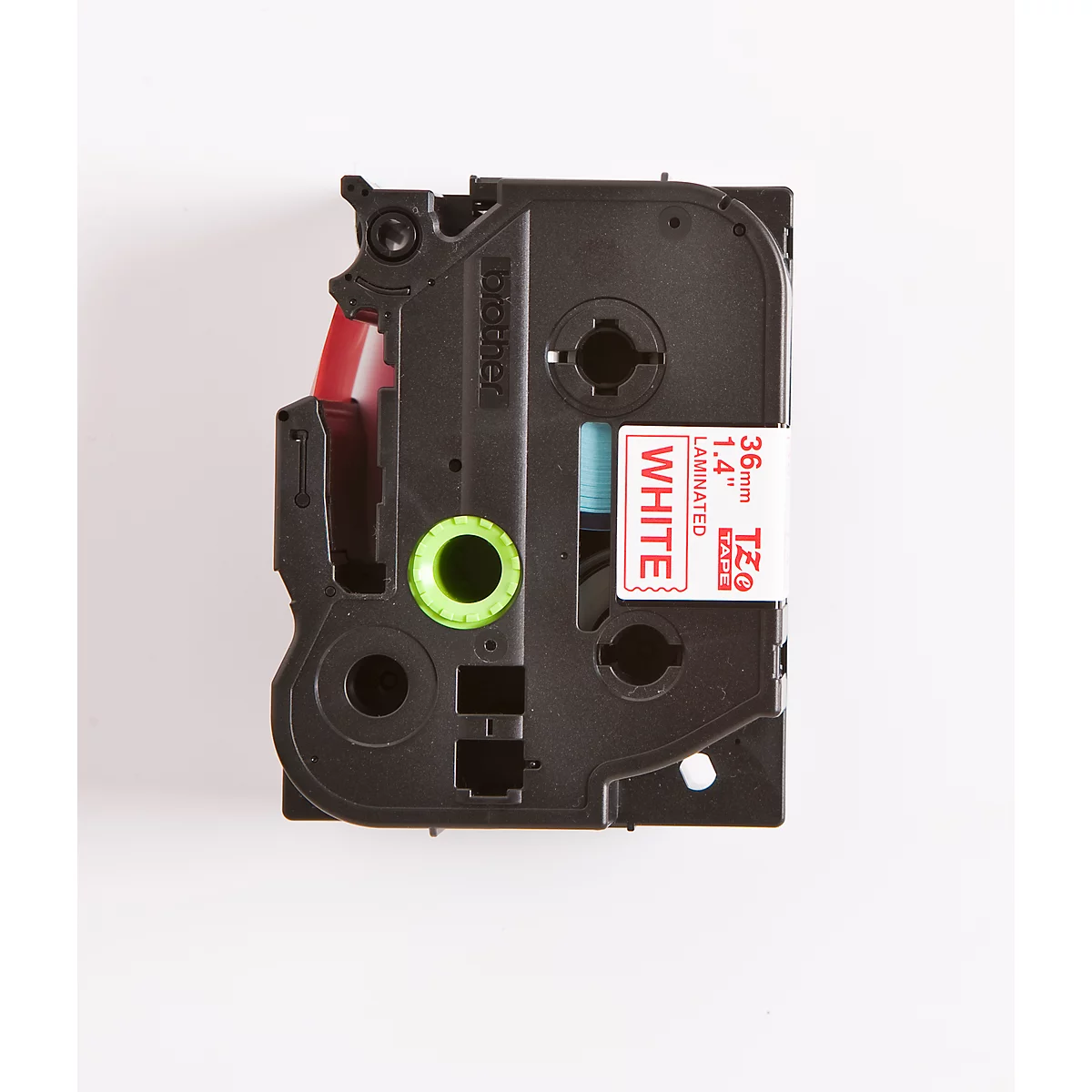 Cassette de ruban pour titreuses TZe-262 Brother, 36 mm, blanc/rouge
