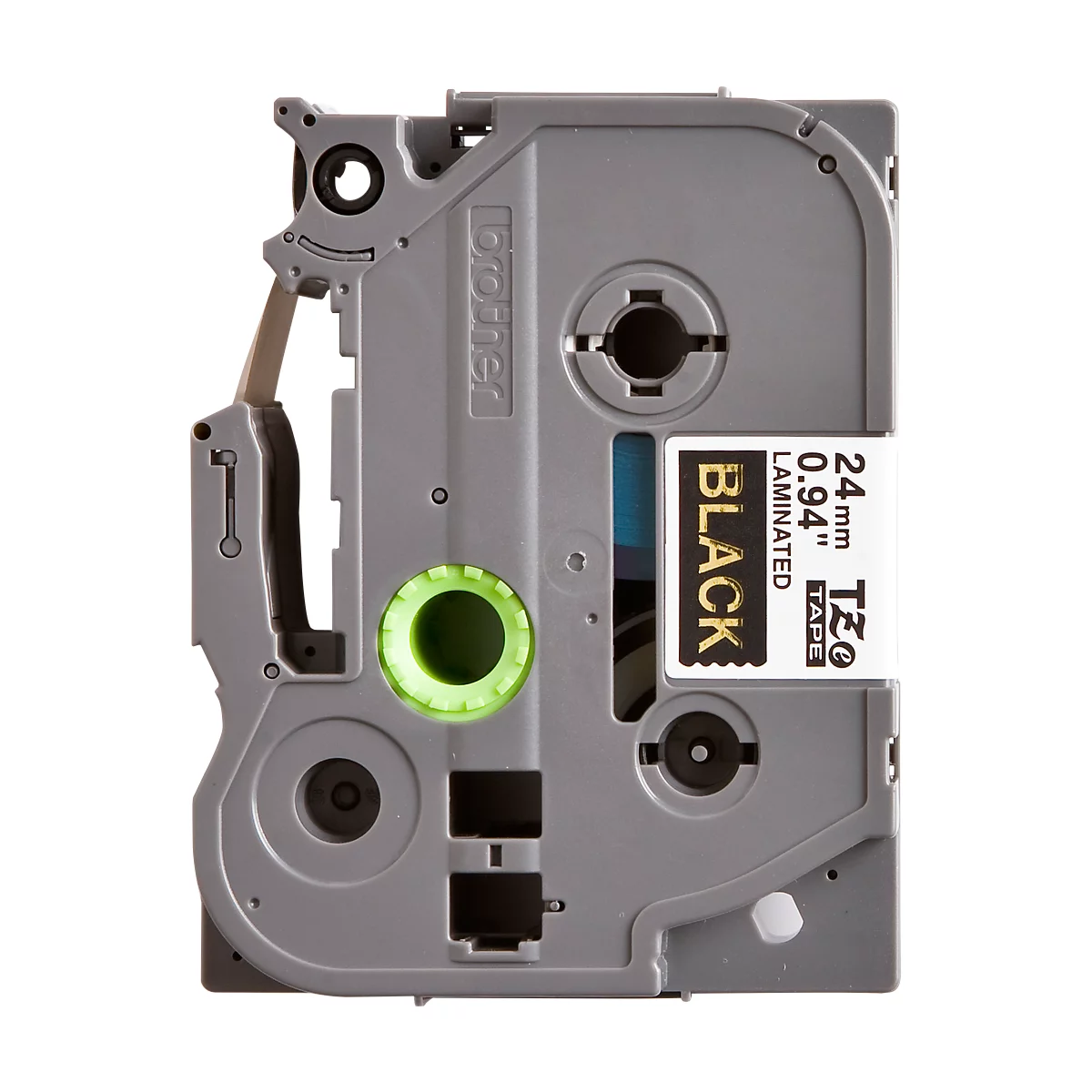 Cassette de ruban pour titreuses TZe-354 Brother, 24 mm, noir/doré