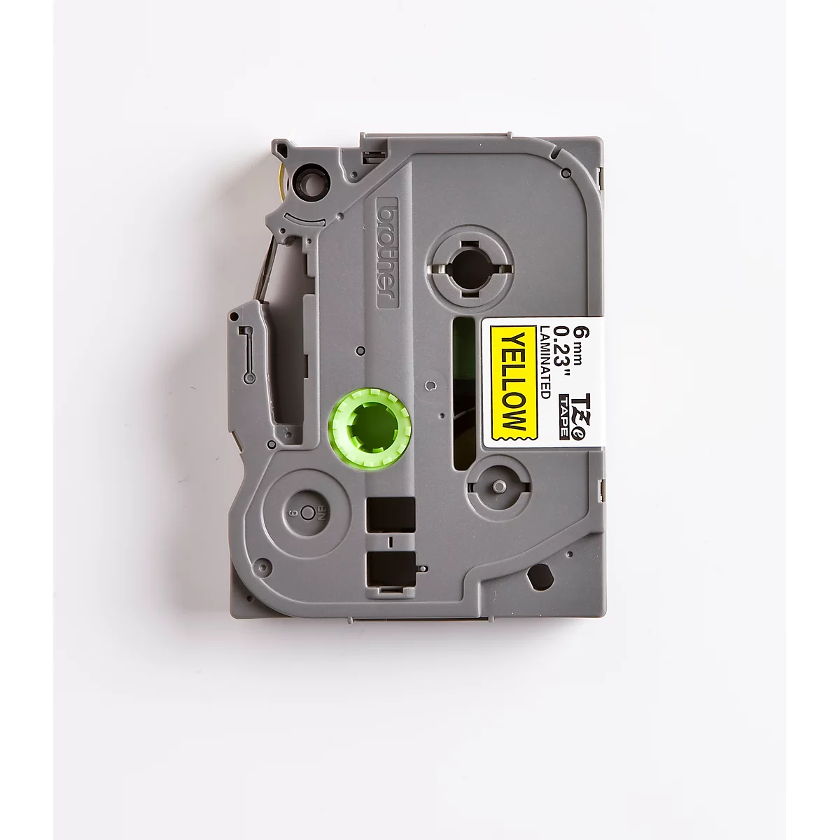 Cassette de ruban pour titreuses TZe-611 Brother, 6 mm de largeur, jaune/noir