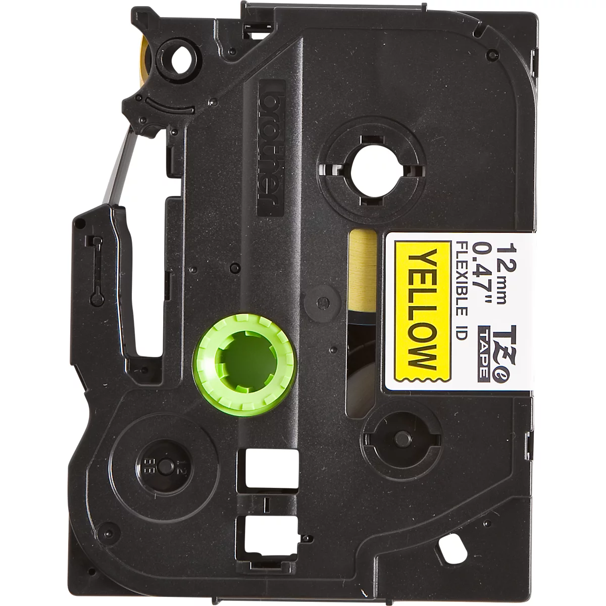 Cassette de ruban pour titreuses TZe-FX631 Brother, 12 mm de largeur, jaune/noir