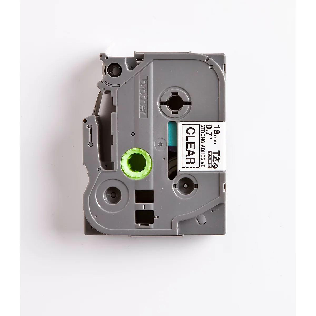 Cassette de ruban pour titreuses TZe-S141 Brother, 18 mm de largeur, incolore/noir