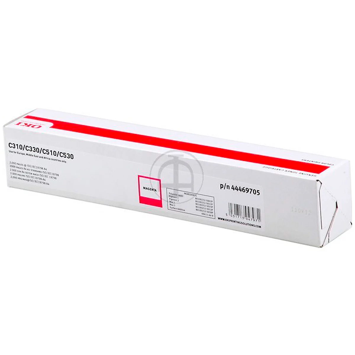 Cassette de toner 44469705 OKI, magenta