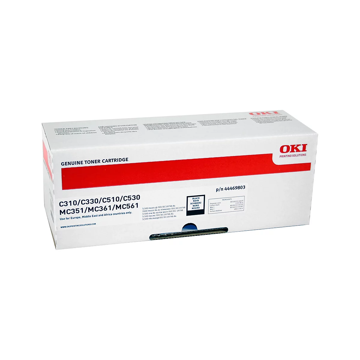 Cassette de toner 44469803 OKI, noir