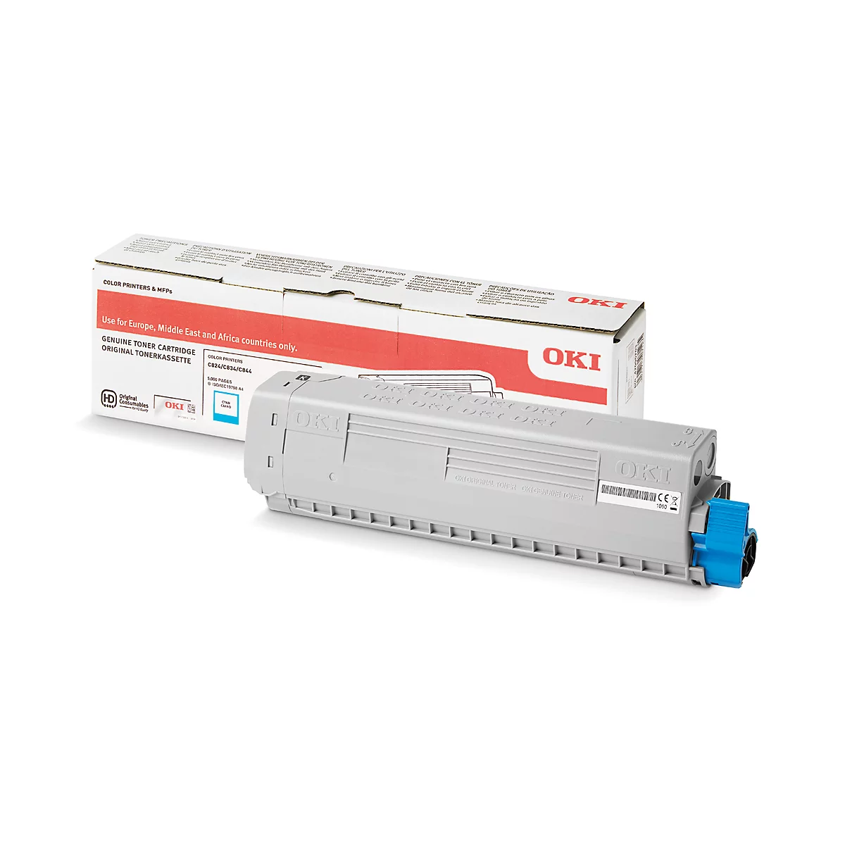 Cassette de toner 47095703 OKI, cyan