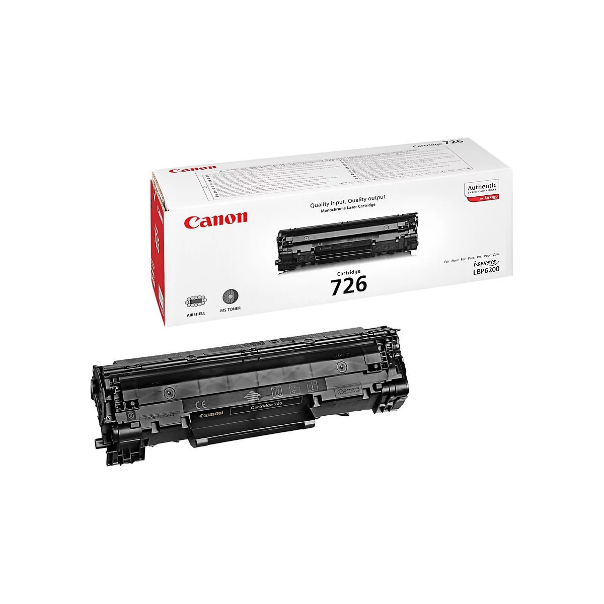 Cassette de toner 726 Canon, noir