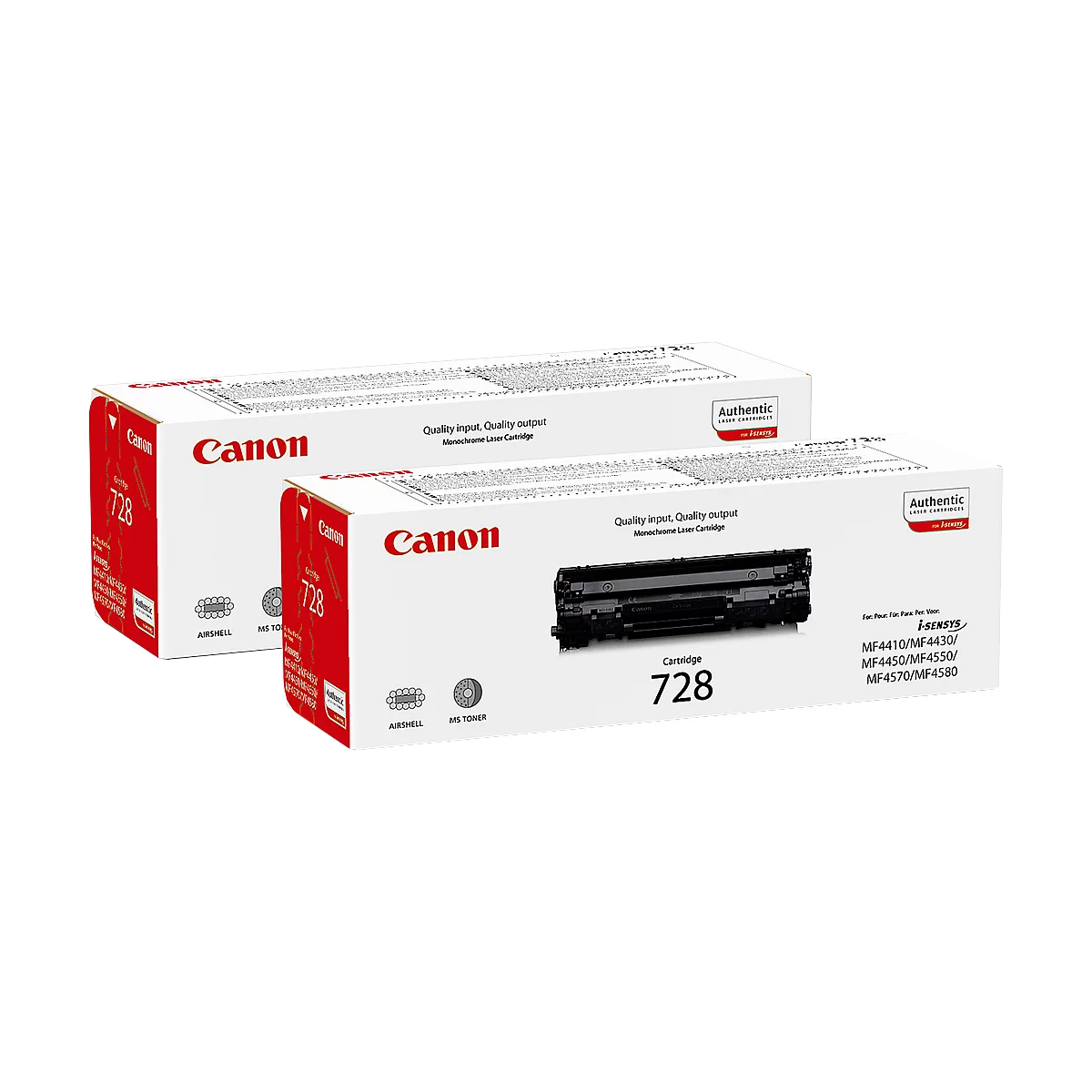 Cassette de toner 728 Canon, noir, pack de deux