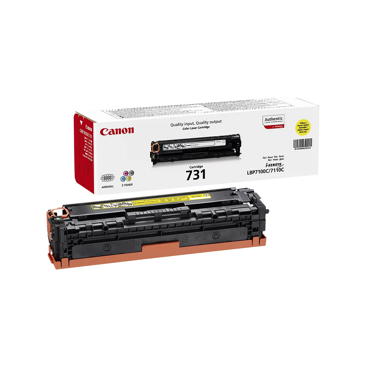 Cassette de toner 731 Y Canon, jaune