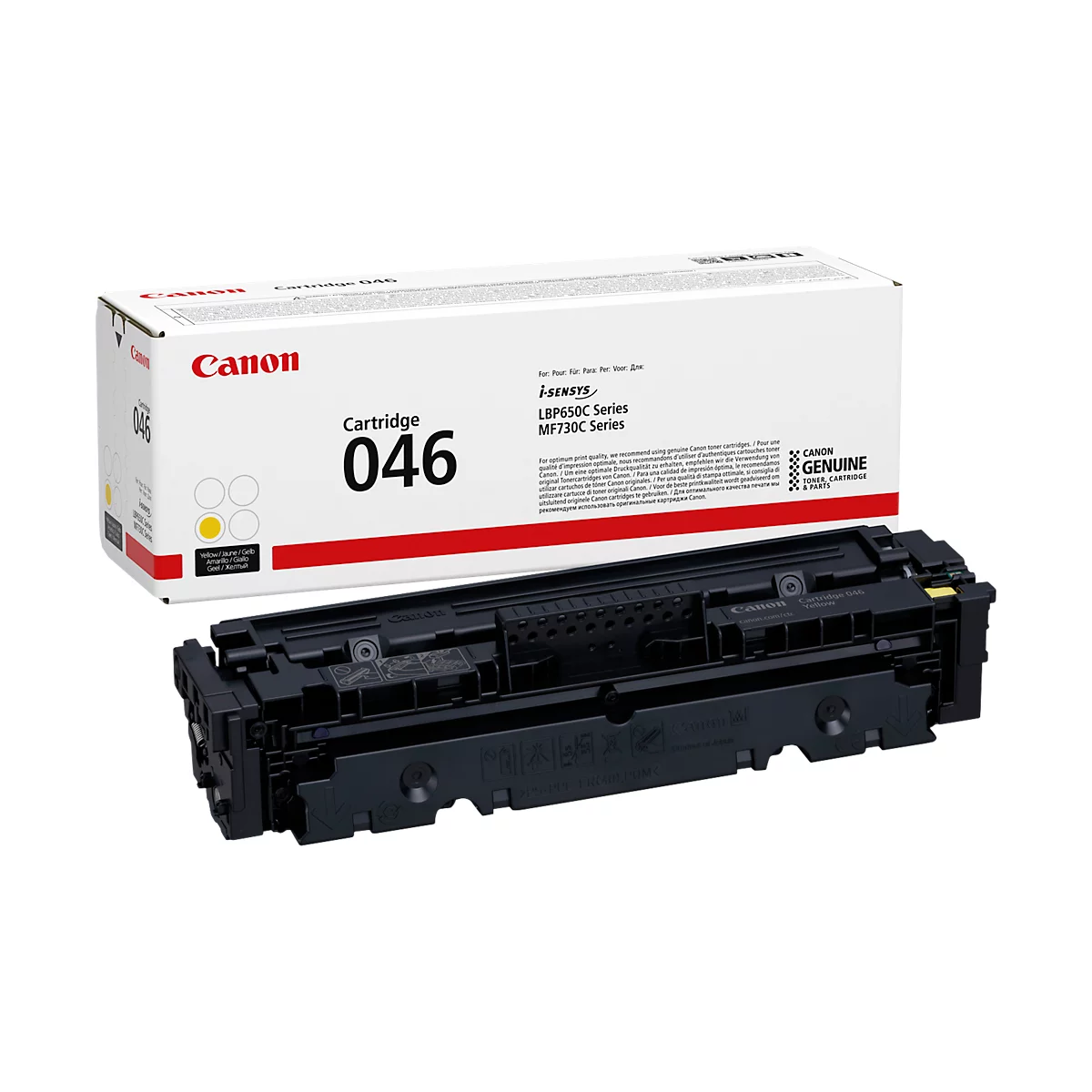 Cassette de toner Canon 046 Y0, jaune