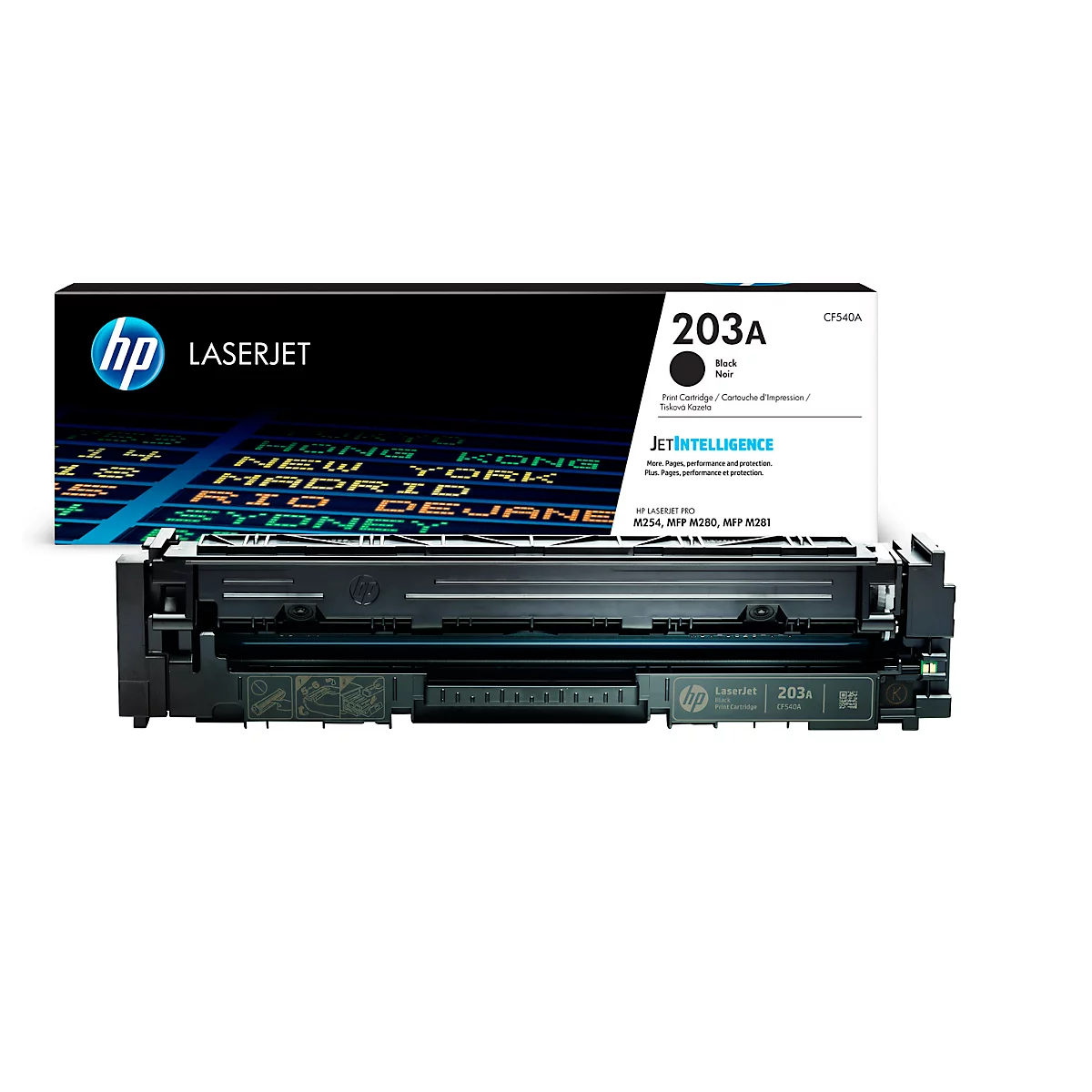 Cassette de toner HP 203A pr. Color LaserJet CF540A, noir