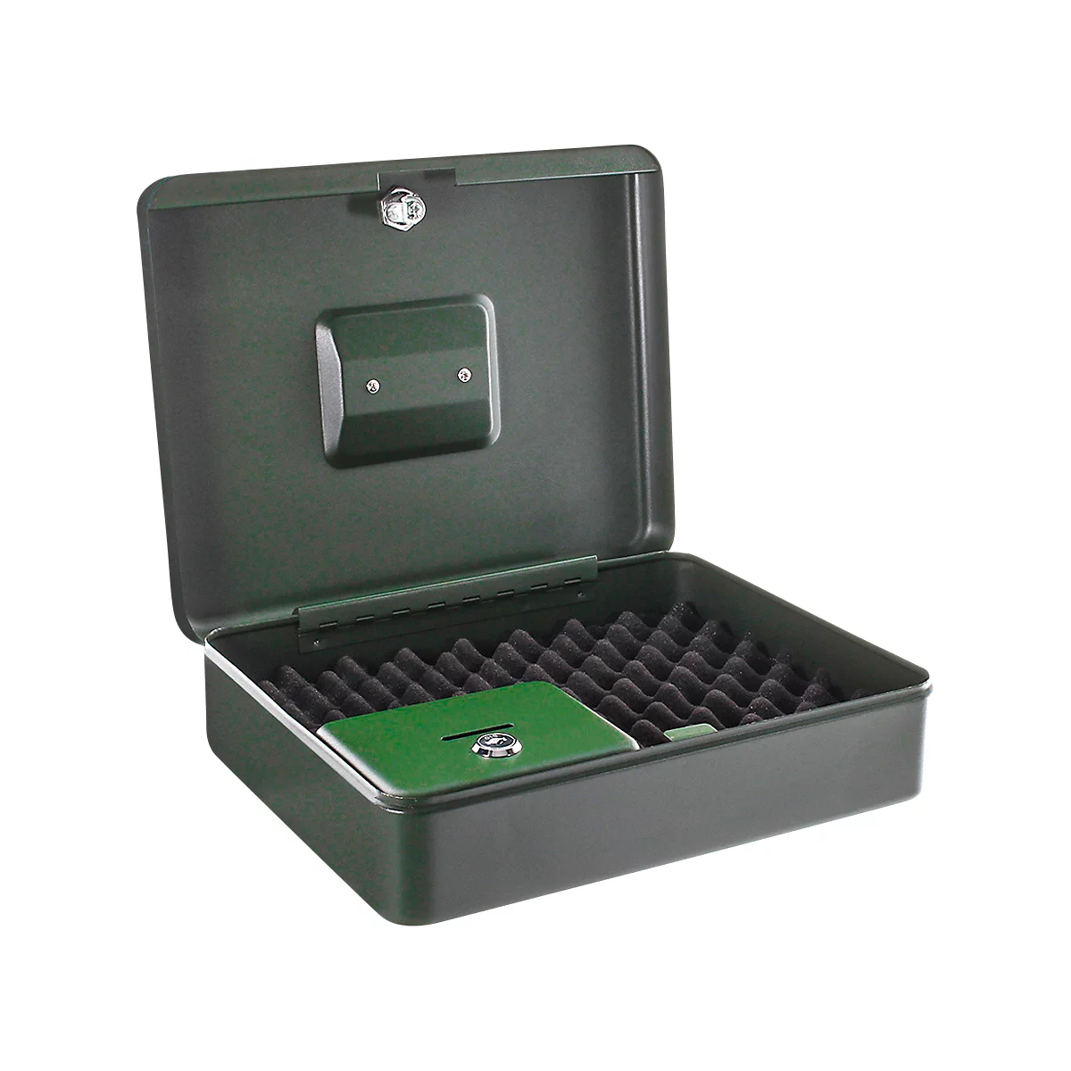 Cassette pistolet Rottner avec serrure à cylindre et mousse de protection pour un rangement sûr
