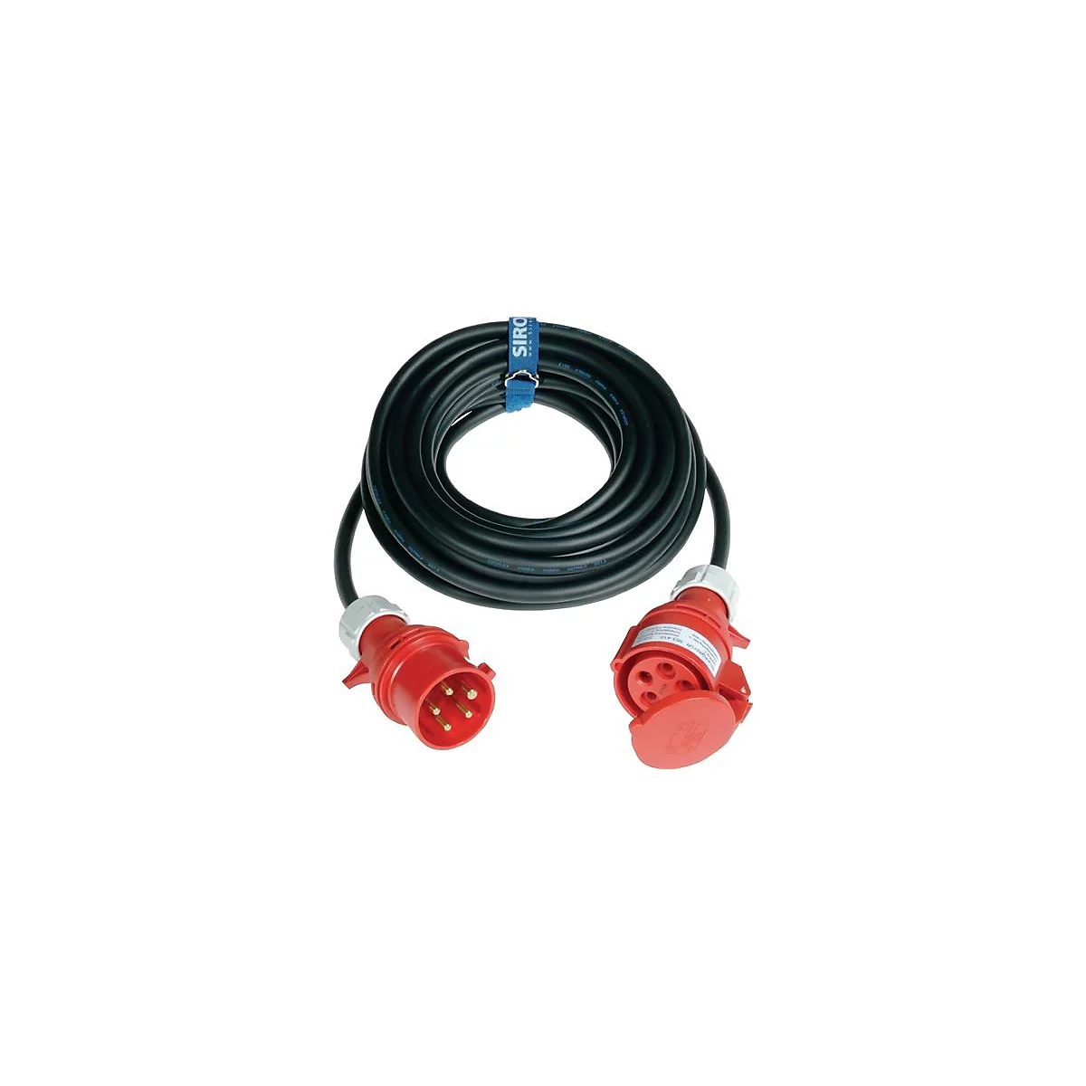 CEE-Verlängerung 16 A 400 V 10m H07RN-F 5x2,5 mm2 schwarz IP44