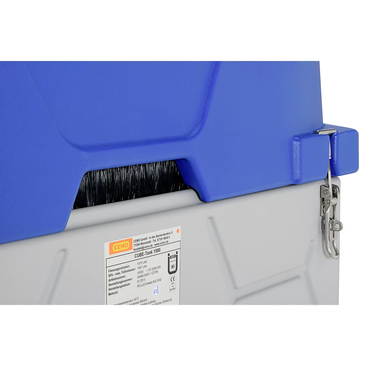 CEMO CUBE Outdoor Système de réservoir de base pour AdBlue®, tuyau de 6 m, emballage d'hiver, L 1200 x P 1150 x H 1800 mm, volume de 1500 l