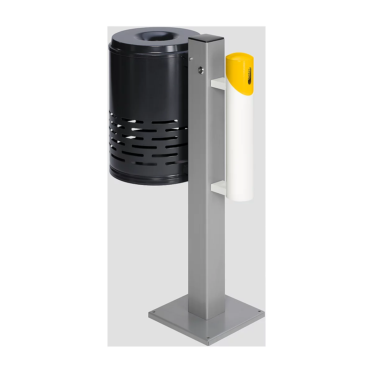 Cendrier poubelle, anthracite/blanc/jaune