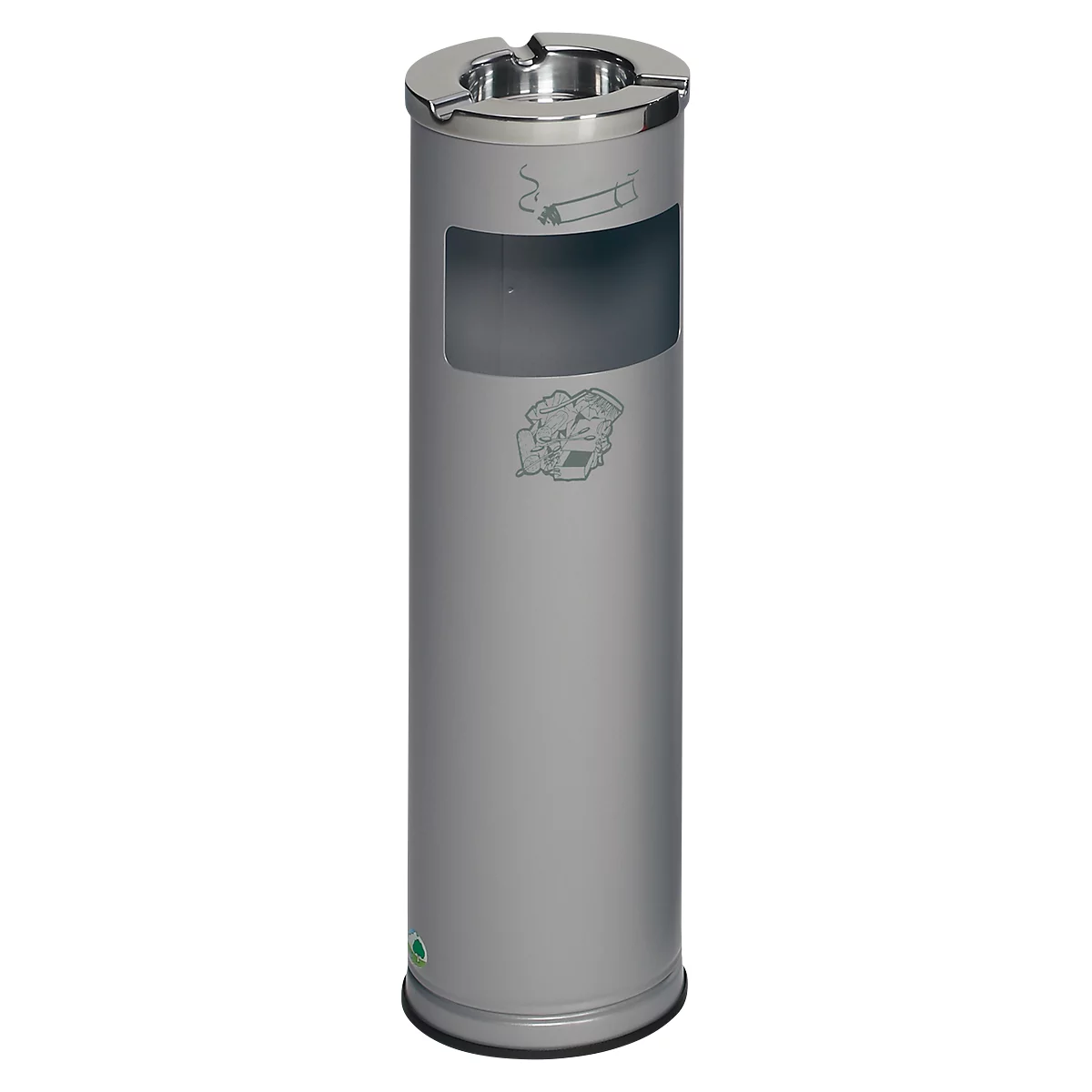 Cendrier poubelle D20, argent