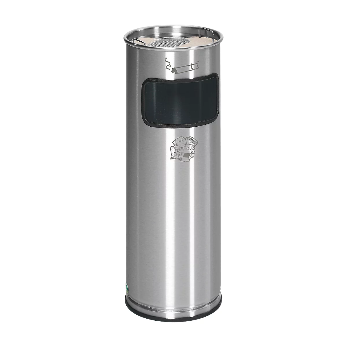 Cendrier poubelle, en inox, Ø 230 x 660 mm