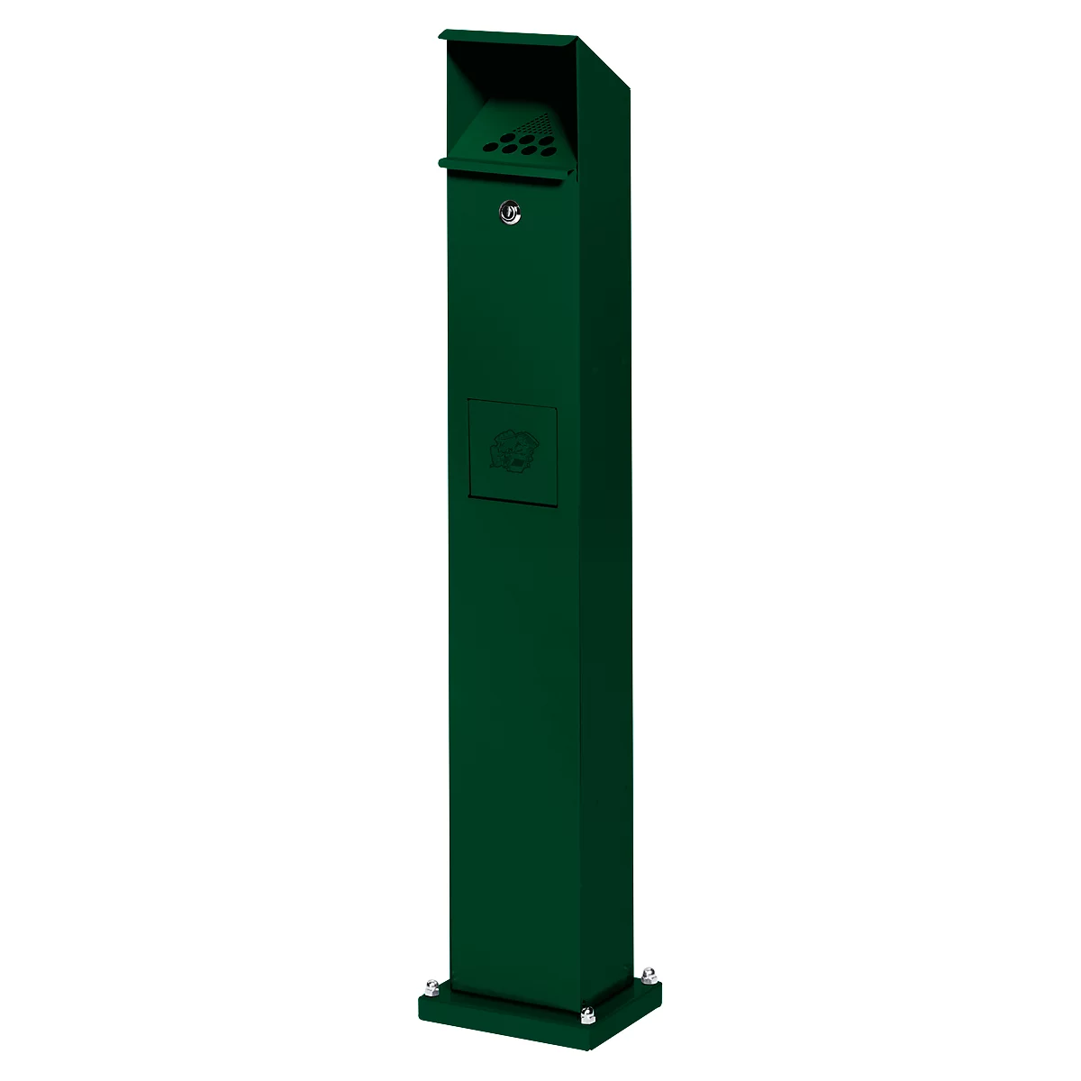 Cendrier poubelle pour l'extérieur, vert mousse