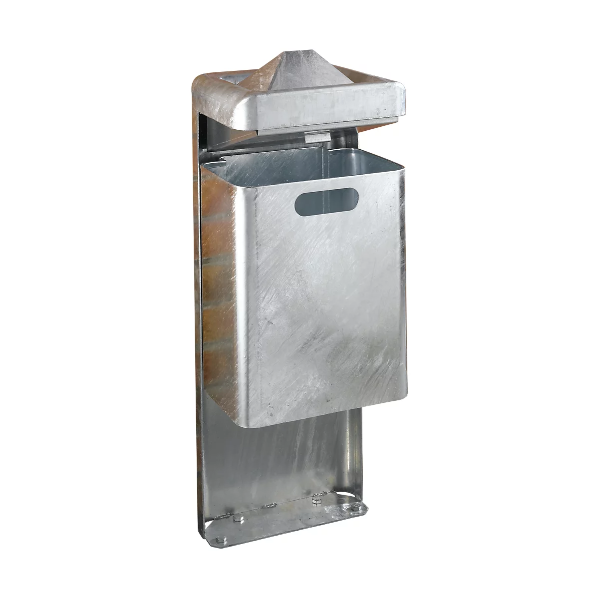 Cendrier poubelle sur pied, 35 L, galvanisé