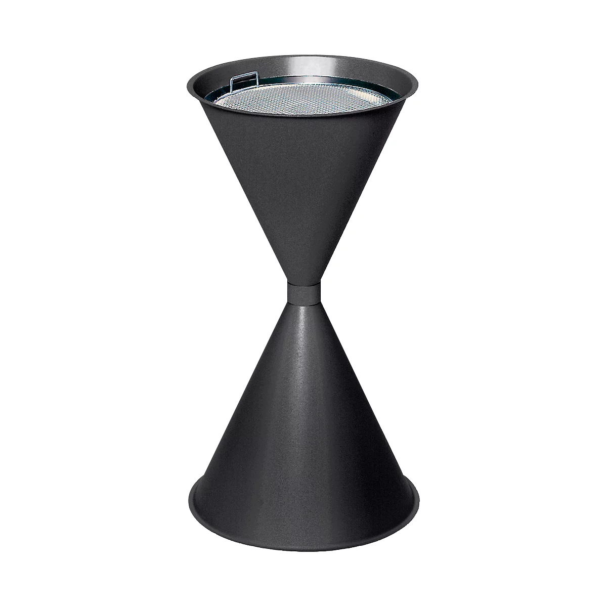 Cendrier sur pied - acier - Ø 400 x H 700 mm - 15 L - argent vieilli
