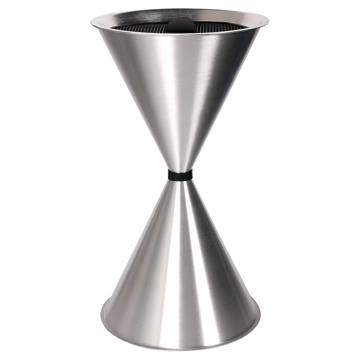 Cendrier sur pied conique Diabola ECO, plateau en aluminium, H 710 mm, ø 400 mm, aluminium