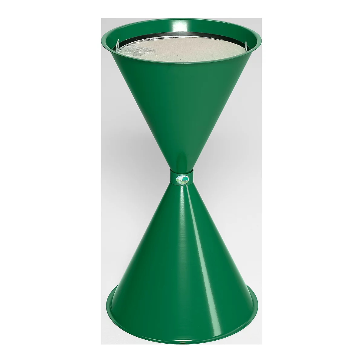 Cenicero de pie de acero, Ø 400 x H 700 mm, 15 litros, verde