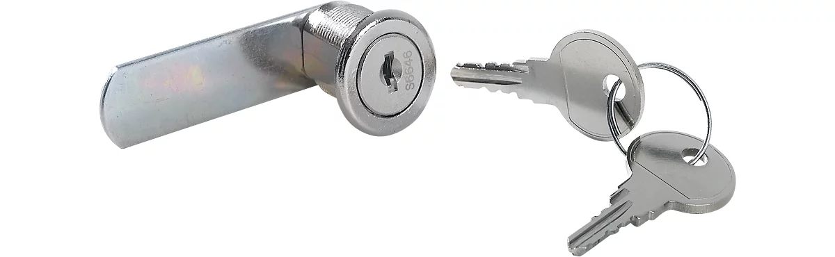 Cerradura de cilindro estándar, para tipo de cerrojo B, L 20 mm, hasta 500 cierres diferentes, reequipable, zamak