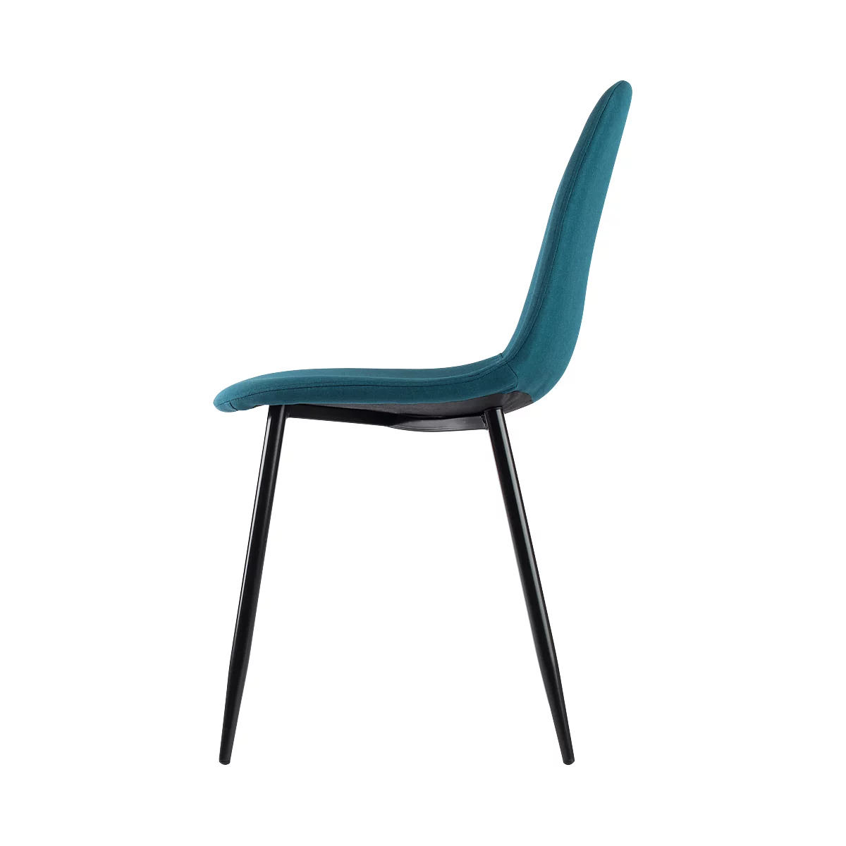 Chaise à coque Paperflow, rembourrée, 100% polyester, châssis en acier, hauteur d'assise 480 mm, jeu de 2, noir/essence