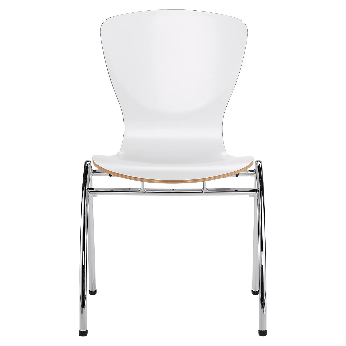 Chaise Bingo, sans coussins, sans accoudoirs, blanc