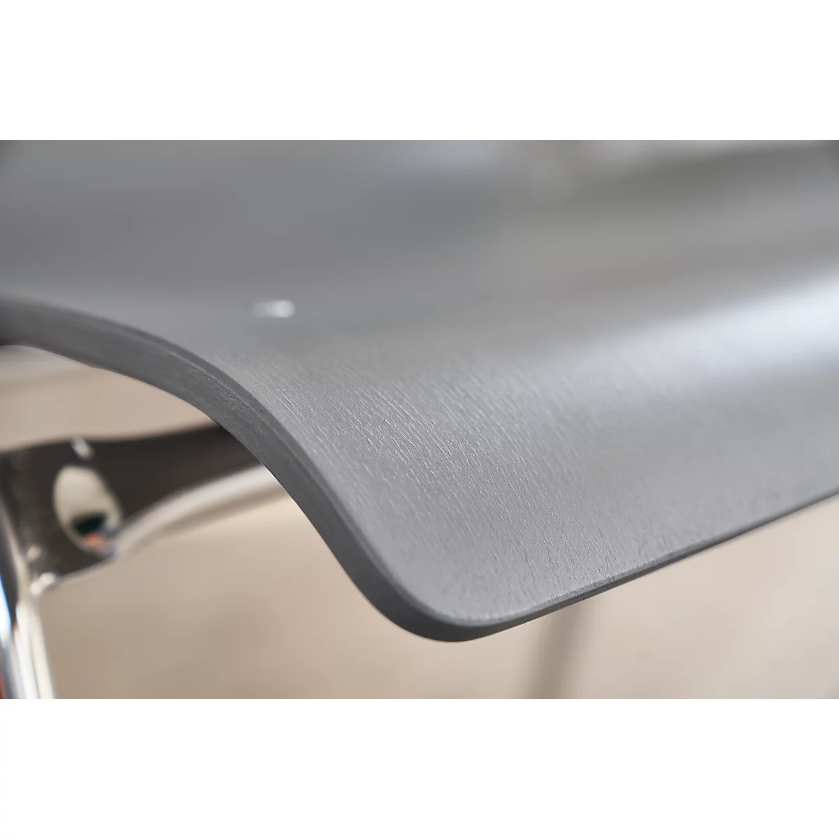 Chaise coque 720, empilable, coque d'assise conique, gris