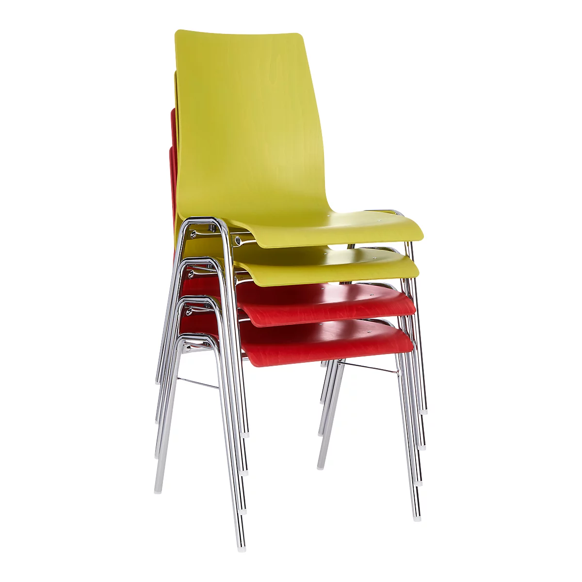 Chaise coque 720, empilable, coque d'assise conique, vert