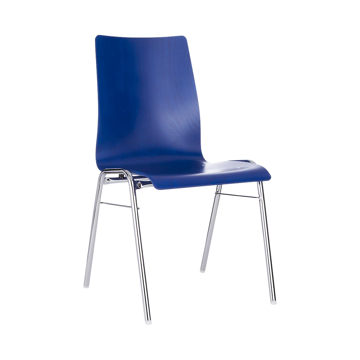 Chaise coque 720, empilable, coque d'assise rectangulaire, bleu