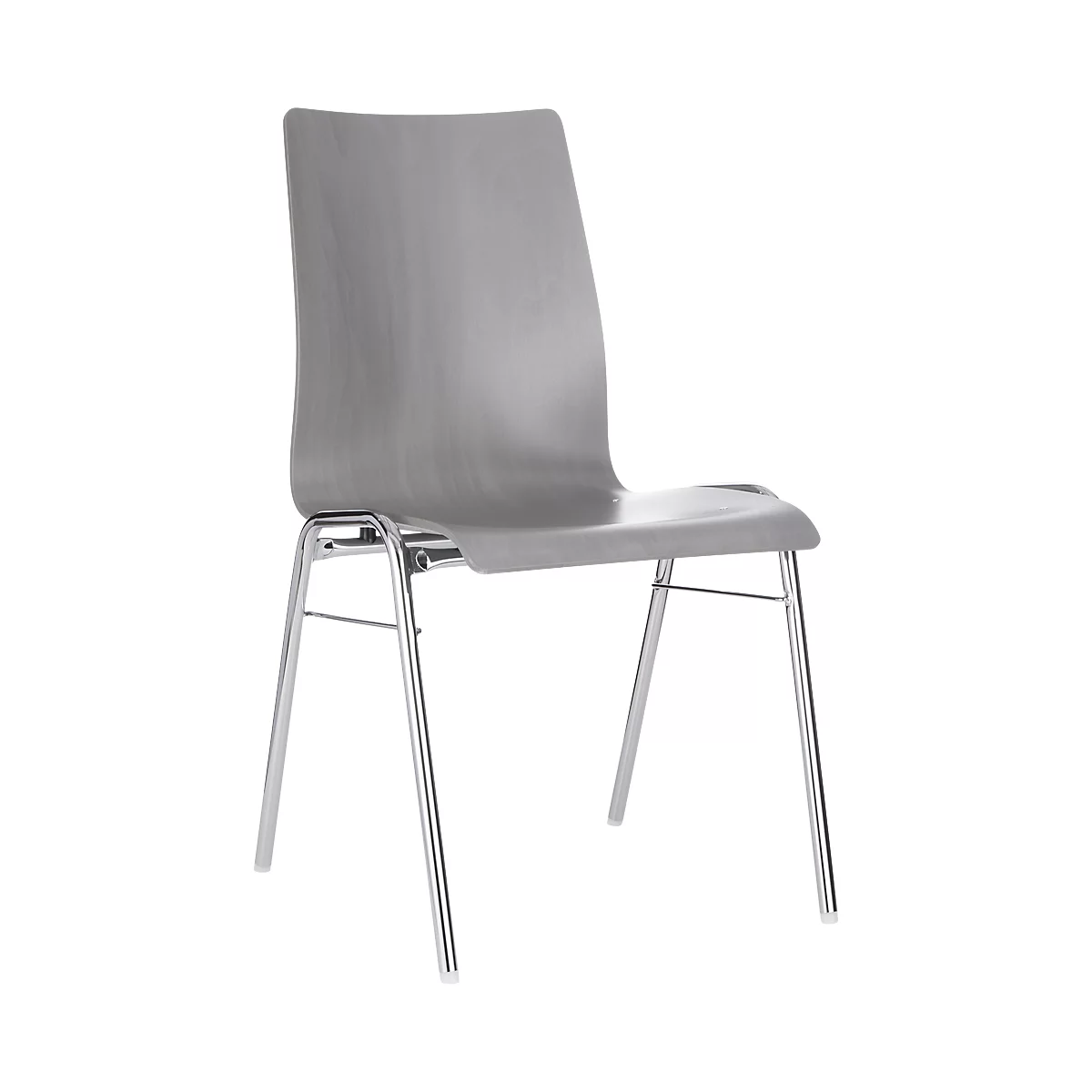 Chaise coque 720, empilable, coque d'assise rectangulaire, gris