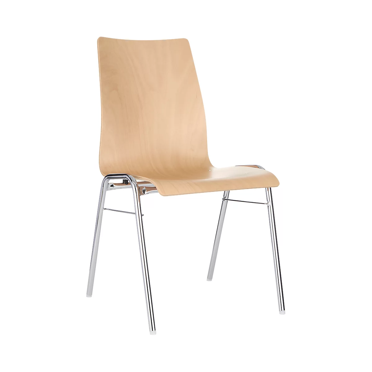 Chaise coque 720, empilable, coque d'assise rectangulaire, naturel