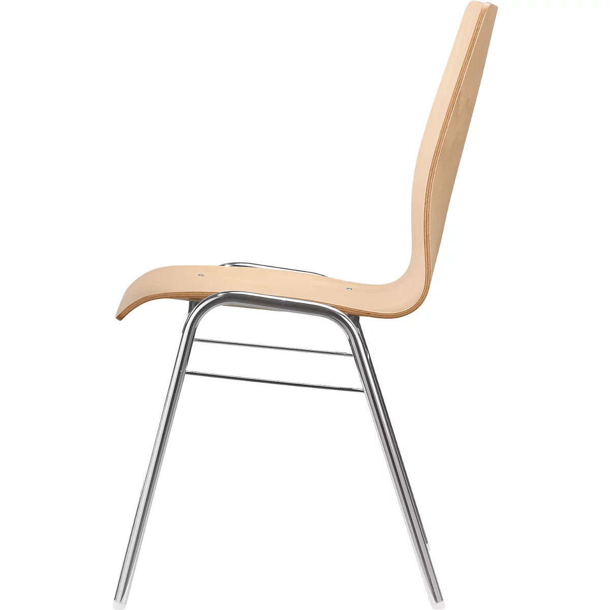 Chaise coque 720, empilable, coque d'assise rectangulaire, naturel
