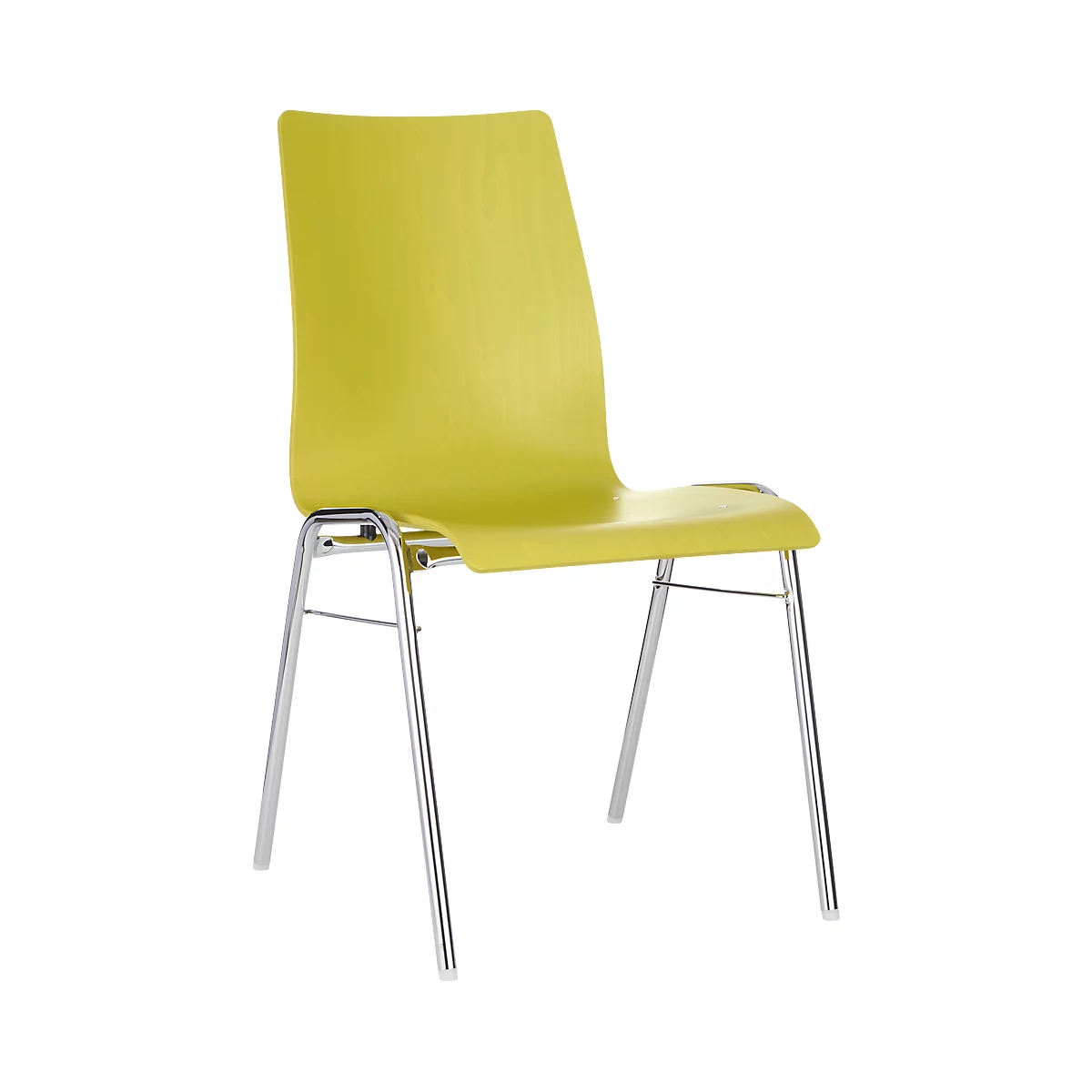 Chaise coque 720, empilable, coque d'assise rectangulaire, vert