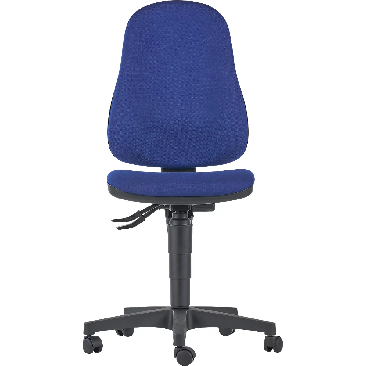 Chaise de bureau Topstar Point 600, mécanisme de contact permanent, sans accoudoirs, siège en auge, bleu