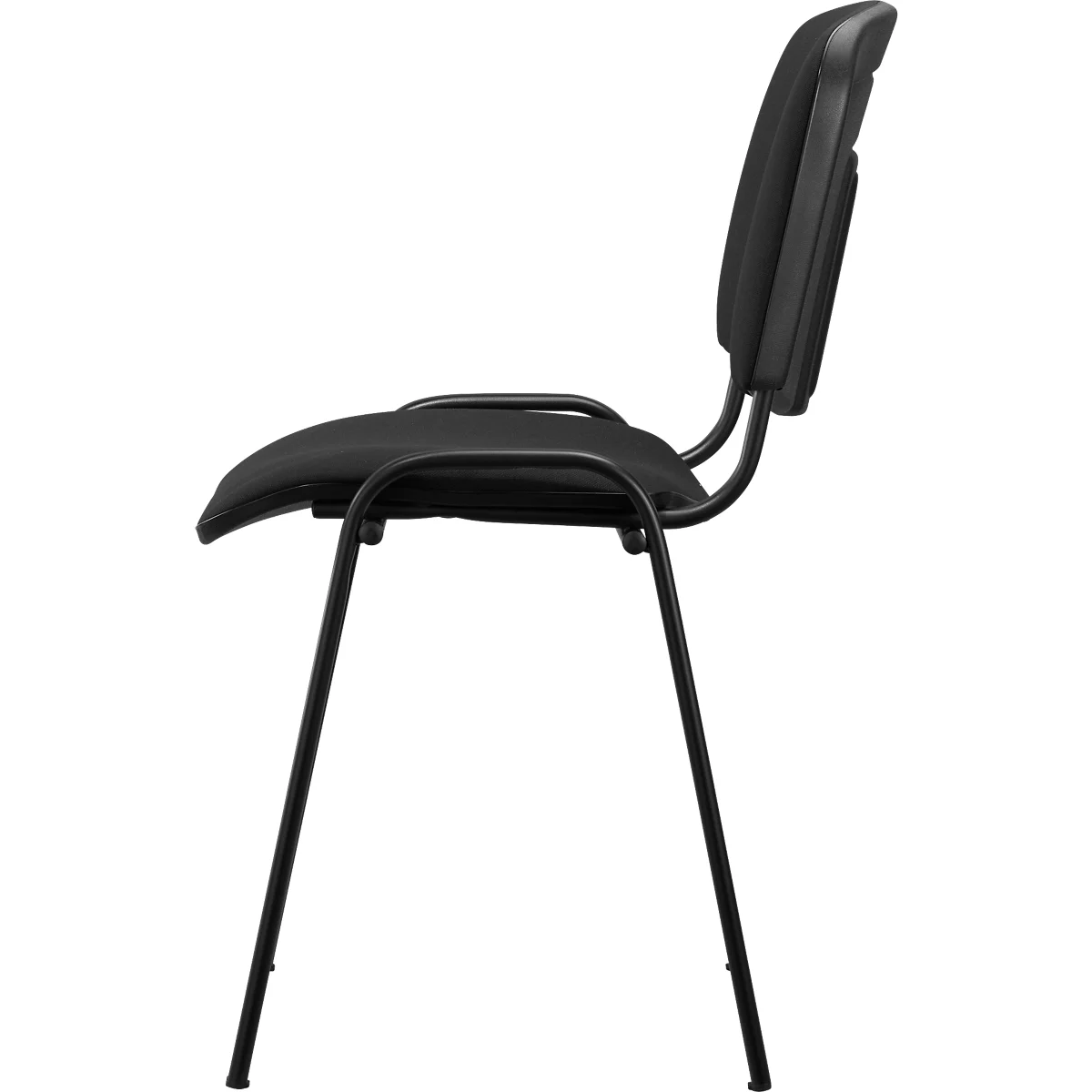 Chaise de conférence ISO Basic - empilable - piètement noir – noir