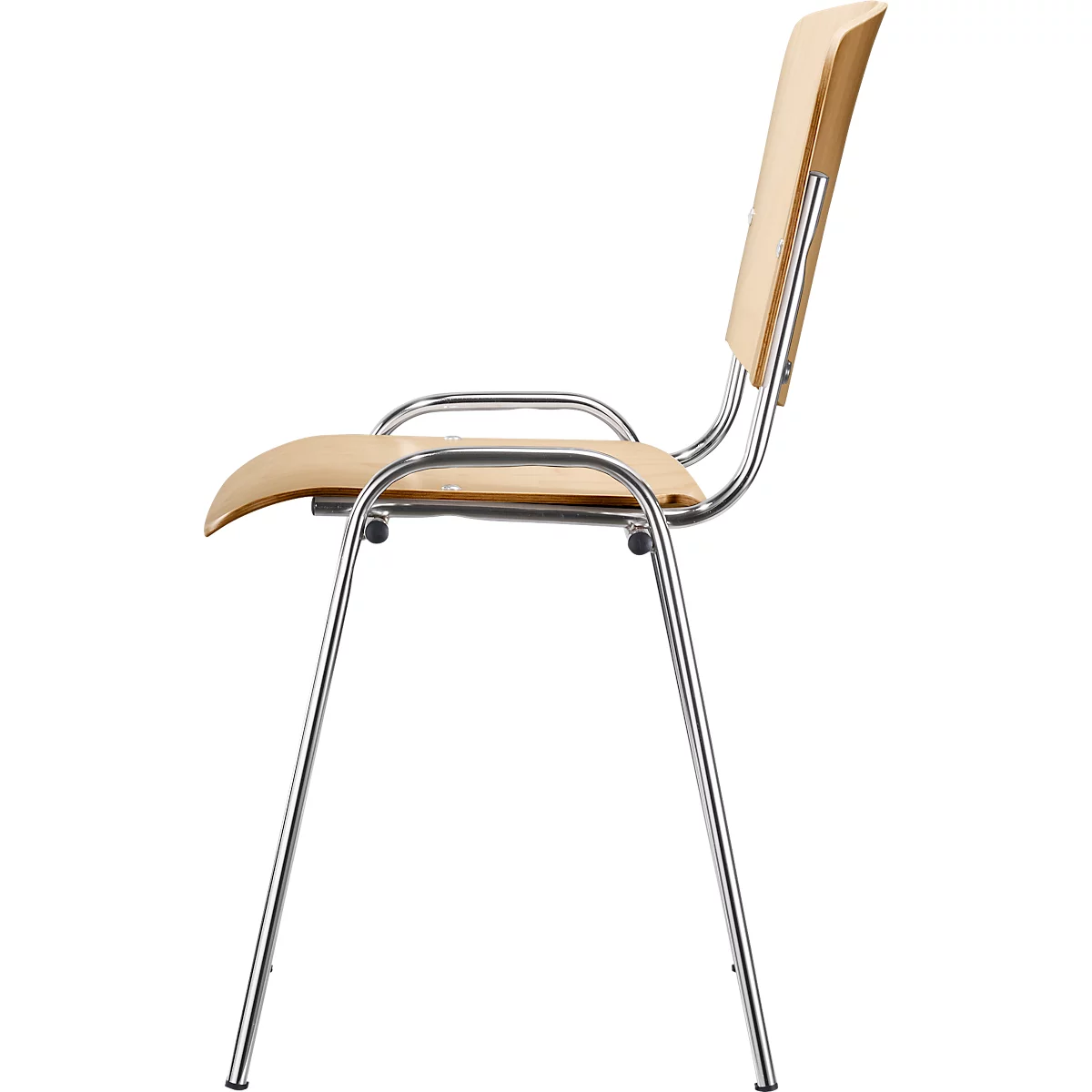 Chaise empilable ISO Bois, empilable jusqu'à 12 pièces, hêtre