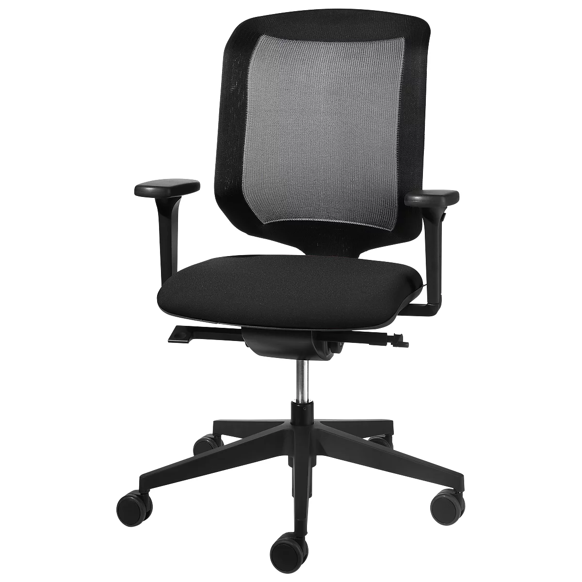 Chaise pivotante Giroflex modèle 434, sans accoudoirs, noir
