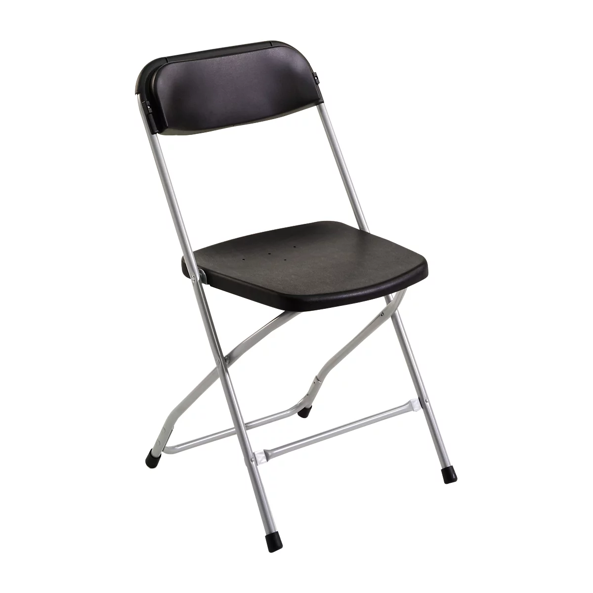 Chaise pliante Polyfold, noir/alu blanc, 2 p.