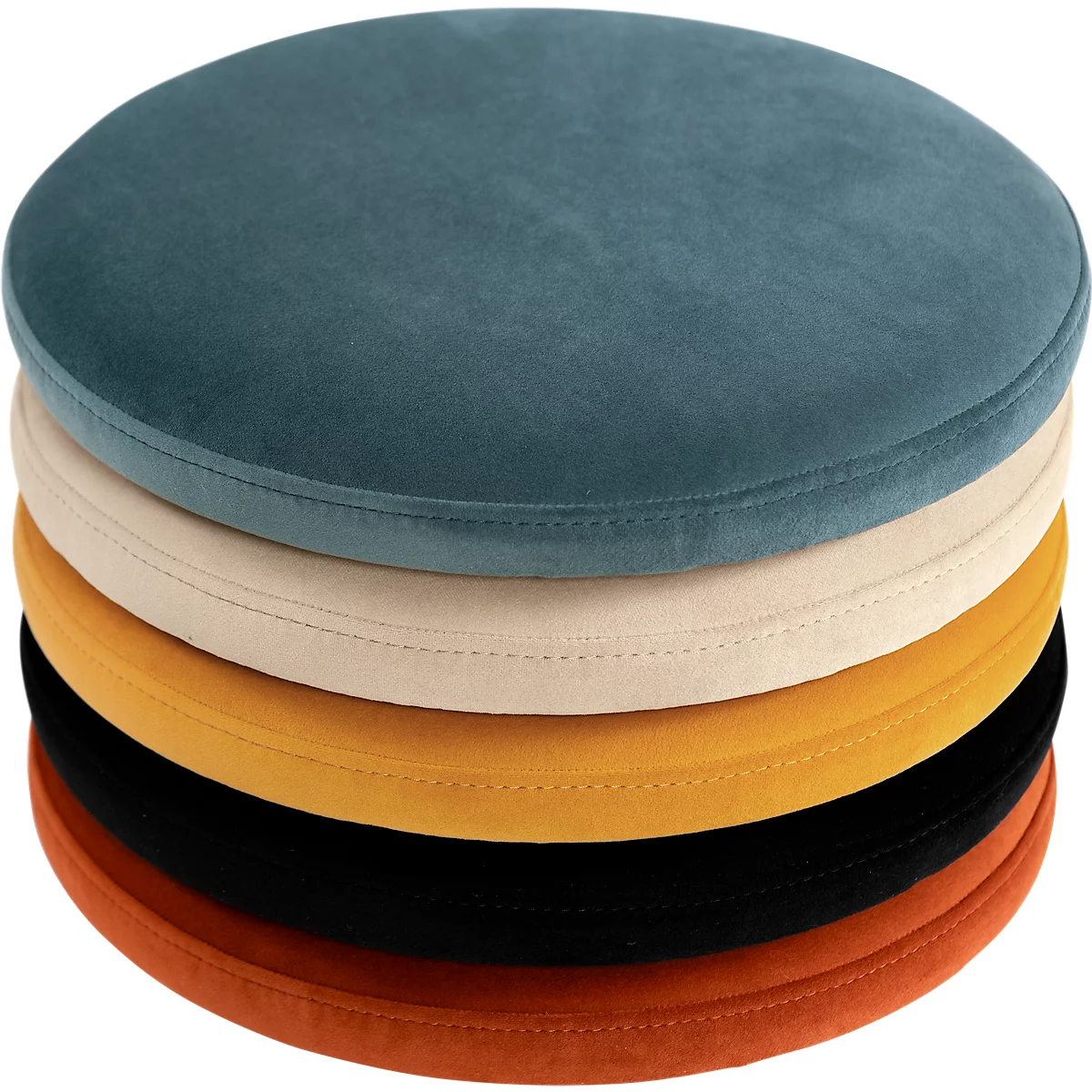 Chaises Saturne Meet by Paperflow - l. 520 x P 540 x H 820 mm - tube d'acier noir - velours noir - set de 2