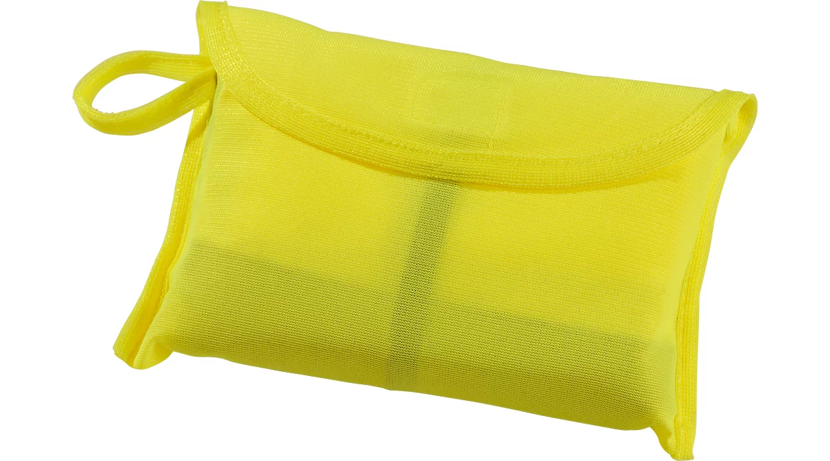 Chaleco de alta visibilidad, unisex, EN ISO 20471: 2013, 2 bandas reflectantes, en bolsillo, 100 % poliéster, amarillo neón, talla universal M-XXL