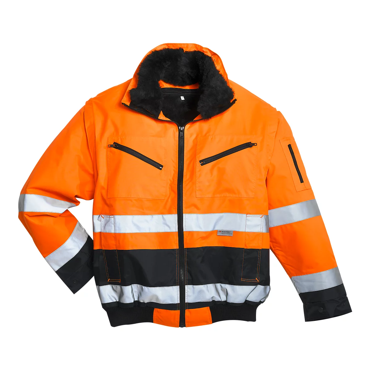 Chaqueta de piloto de alta visibilidad, naranja/azul, talla 3XL