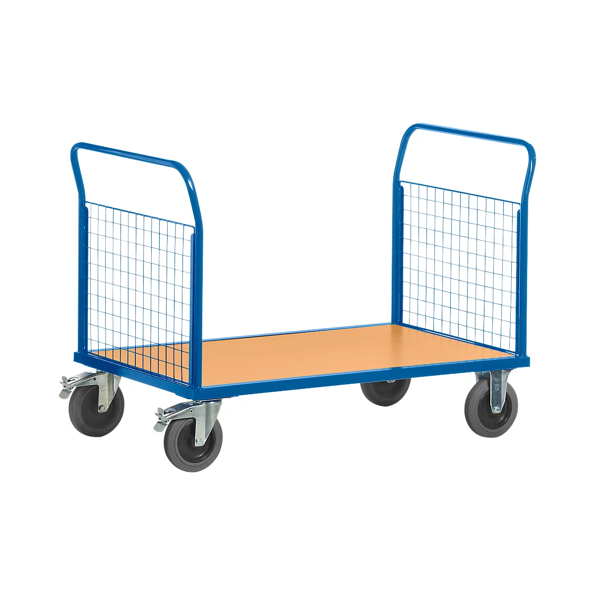 Chariot à 2 dossiers habillage grillagé, L 1200 x l. 800 mm