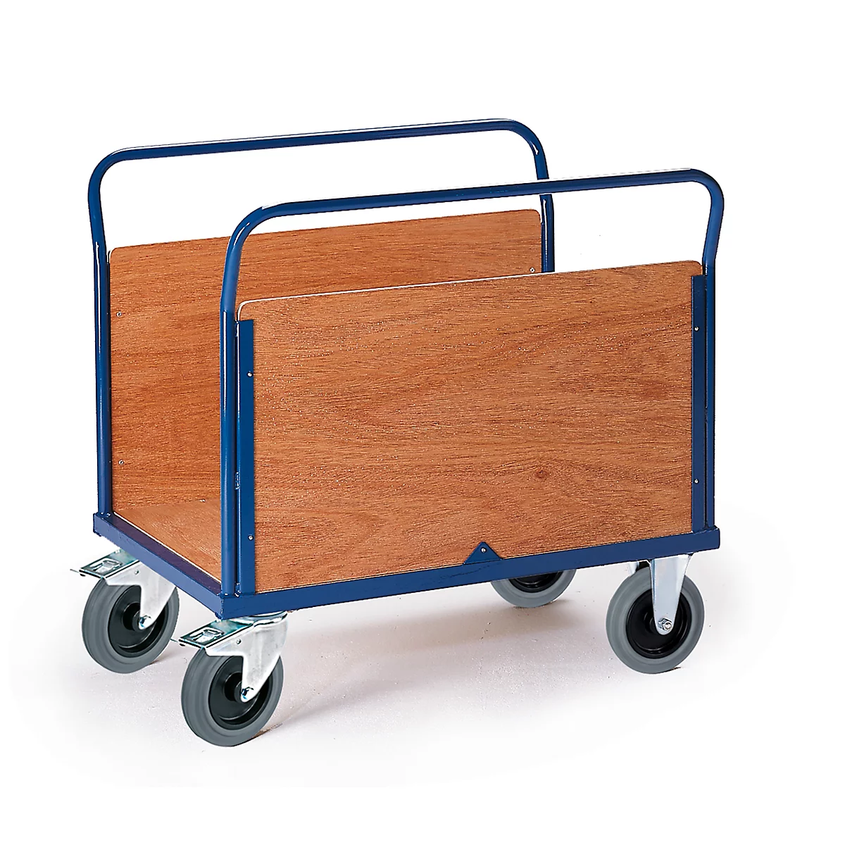 Chariot à 2 ridelles bois, 1000 x 670 mm