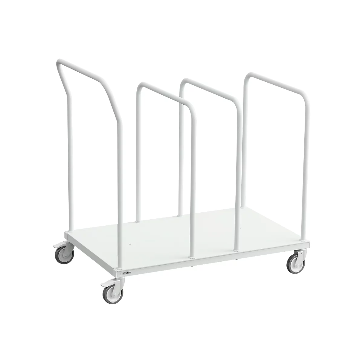 Chariot à carton série TPB, version basse, 3 séparateurs, pour grands cartons