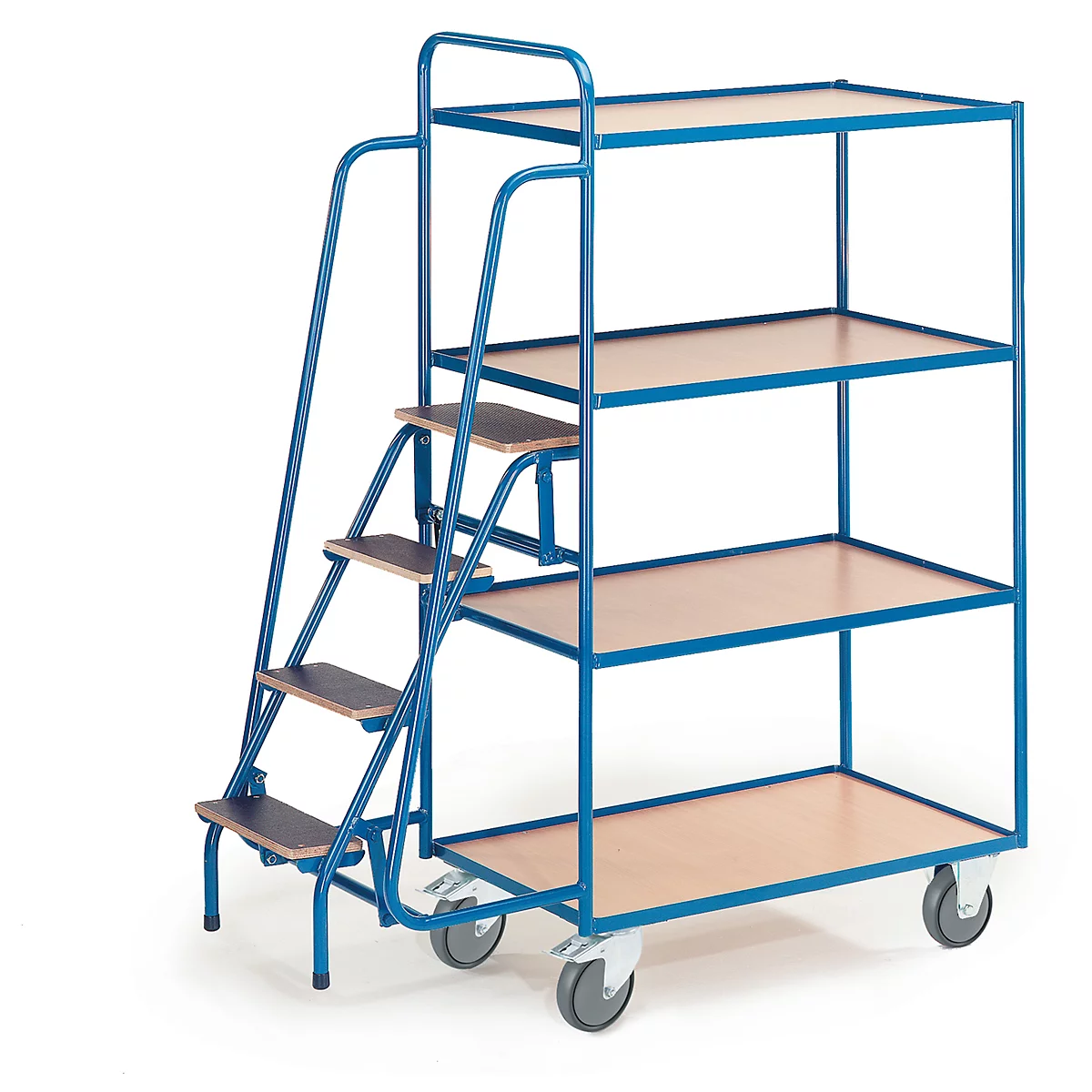Chariot à étages avec marches, 4 étages