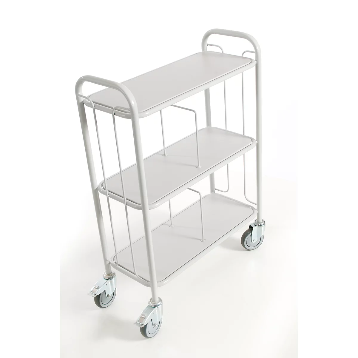 Chariot de bureau avec grille de séparation, 710 x 290 mm